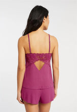 Load image into Gallery viewer, Fleur't Whisper Pointelle Cami and Short Set (Cranberry)