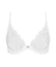 Load image into Gallery viewer, Aubade Vibes Triangle Plunge Underwire Bra (Black and Pearl)