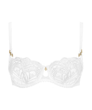 Load image into Gallery viewer, Aubade Vibes Half Cup Underwire Bra (Black and Pearl)