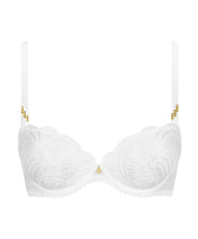 Load image into Gallery viewer, Aubade Vibes Moulded Plunge Push-Up Underwire Bra (Black and Pearl)