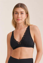 Load image into Gallery viewer, Fleur't Plunge Bralette (Passion Fruit and Black)