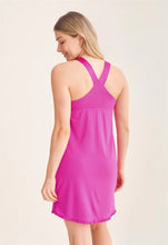 Load image into Gallery viewer, Fleur't New Racerback Nightshirt (Black and Passion Fruit)