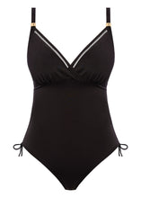 Load image into Gallery viewer, Fantasie East Hampton Underwire Plunge One-Piece Swimsuit (Black)