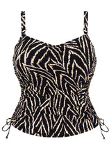 Load image into Gallery viewer, Fantasie Silhouette Island Underwire Adjustable Side Tankini (Monochrome)