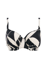Load image into Gallery viewer, Fantasie Ile De Re Black + Cream Full Cup Bikini Top