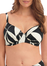 Load image into Gallery viewer, Fantasie Ile De Re Black + Cream Full Cup Bikini Top