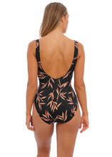 Load image into Gallery viewer, Fantasie Luna Bay Lacquered Black Plunge One-Piece Underwire Swimsuit