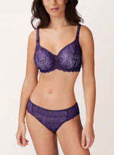 Load image into Gallery viewer, Empreinte Special Edition Cassiopee Dark Purple Seamless Unlined Lace Underwire Bra