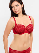 Load image into Gallery viewer, Empreinte FW25 Romy Imperial Red Balcony Unlined Underwire Bra