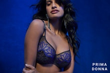 Load image into Gallery viewer, Prima Donna FW23 Cheyney Sultry Black Balcony Vertical Seam Underwire Bra