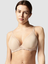 Load image into Gallery viewer, Chantelle Parisian Allure Plunge Lace Moulded Underwire J-Hook T-Shirt Bra (Black, White, Nude)