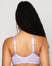 Load image into Gallery viewer, Curvy Couture Plunge Moulded Sheer Mesh T-Shirt Bra (Lavender Mist)