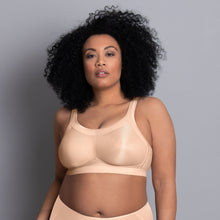 Load image into Gallery viewer, Anita Momentum Seamless Non-Underwire Sports Bra (Black + Desert)