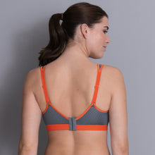 Load image into Gallery viewer, Anita Performance Non-Padded Non-Underwire Sports Bra Anthracite + Pool Blue