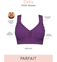 Load image into Gallery viewer, Parfait Dalis Bra Sized Non-Underwire Modal & Lace J-Hook Bralette (Amethyst)