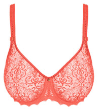 Load image into Gallery viewer, Empreinte SS23 Cassiopee Papaye Seamless Unlined Lace Underwire Bra
