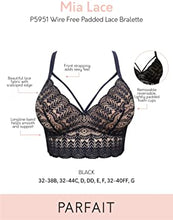 Load image into Gallery viewer, Parfait Mia Lace Strings Wireless Padded Bralette (Black)