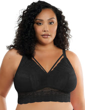 Load image into Gallery viewer, Parfait Mia Lace Strings Wireless Padded Bralette (Black)