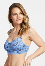 Load image into Gallery viewer, Montelle Cup Sized Non-Underwire Convertible Lace Bralette (Denim Blue)