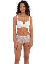Load image into Gallery viewer, Freya Temptress White Moulded Plunge Underwire Removable String Bra