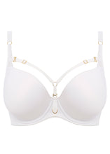 Load image into Gallery viewer, Freya Temptress White Moulded Plunge Underwire Removable String Bra