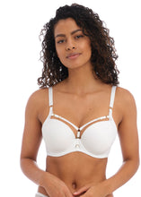 Load image into Gallery viewer, Freya Temptress White Moulded Plunge Underwire Removable String Bra