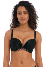 Load image into Gallery viewer, Freya SS22 Loveland Black Moulded Plunge J-Hook Convertible Underwire Bra