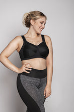 Load image into Gallery viewer, Ulla Kate Non-Padded Wirefree Padded Strap Sports Bra (Black)