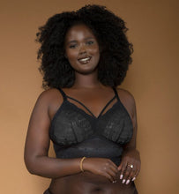 Load image into Gallery viewer, Parfait Mia Lace Strings Wireless Padded Bralette (Black)