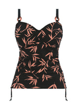 Load image into Gallery viewer, Fantasie Luna Bay Lacquered Black Twist Front Underwire Tankini