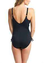 Load image into Gallery viewer, Fantasie Ottawa Twist Front One Piece Underwire Swimsuit (Black, Ink)