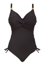 Load image into Gallery viewer, Fantasie Ottawa Twist Front One Piece Underwire Swimsuit (Black, Ink)