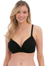 Load image into Gallery viewer, Fantasie Ottawa Convertible Strap Plunge Underwire Bikini Top (Black, Ink)