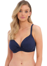 Load image into Gallery viewer, Fantasie Ottawa Convertible Strap Plunge Underwire Bikini Top (Black, Ink)