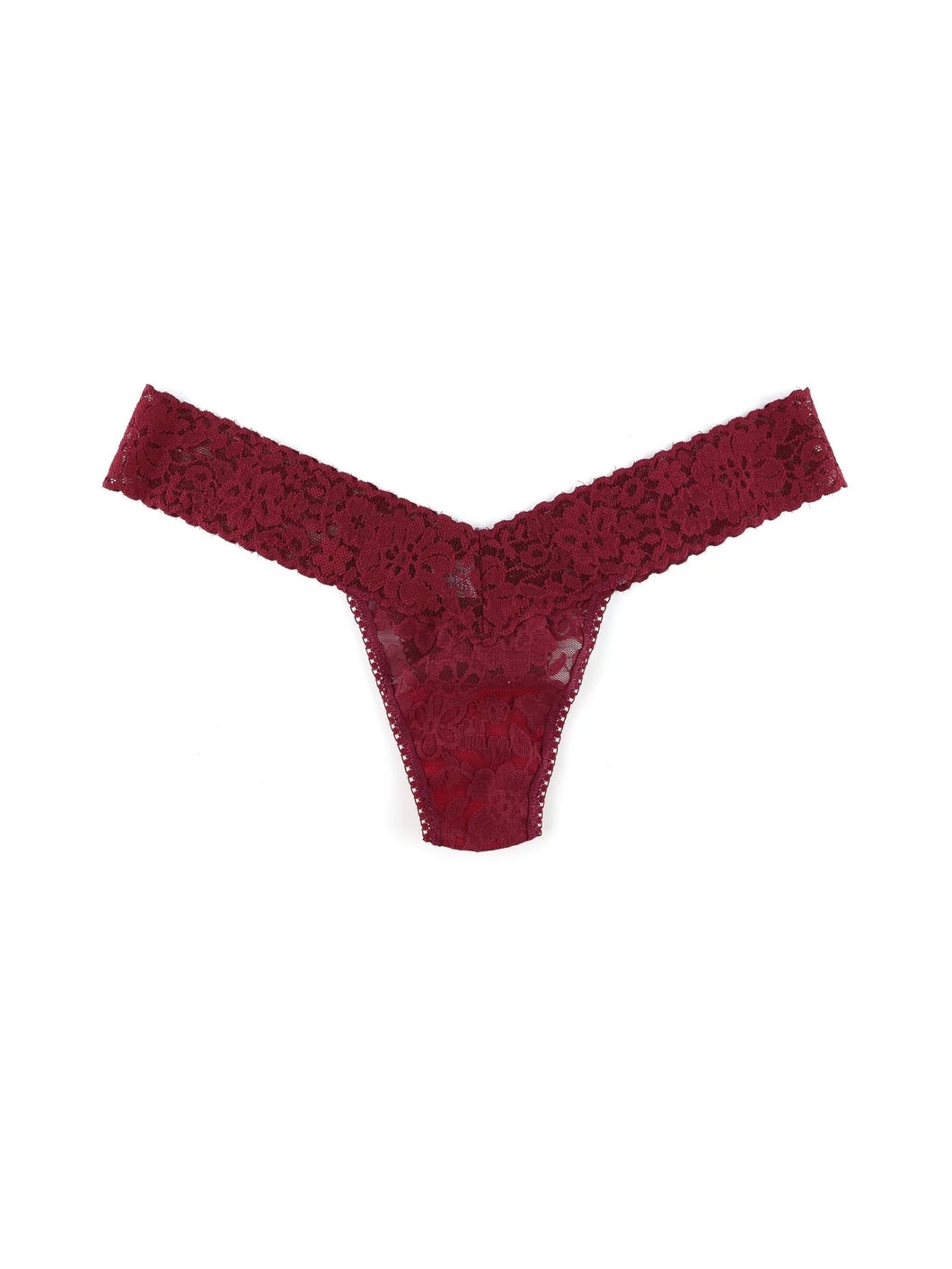 Hanky Panky O/S Low Rise Daily Lace Thong Solid Colors