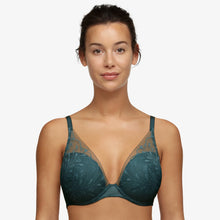 Load image into Gallery viewer, Passionata  (Talc + Bleu Ming) Thelma Plunge Lightly Lined Underwire Bra