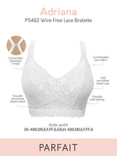 Load image into Gallery viewer, Parfait Adriana Bra Sized Lace Non-Underwire J-Hook Bralette (Black + Pearl White)
