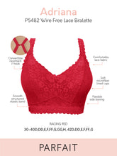 Load image into Gallery viewer, Parfait Adriana Bra Sized Lace Non-Underwire J-Hook Bralette (Racing Red)