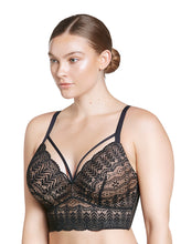 Load image into Gallery viewer, Parfait Mia Lace Strings Wireless Padded Bralette (Black)