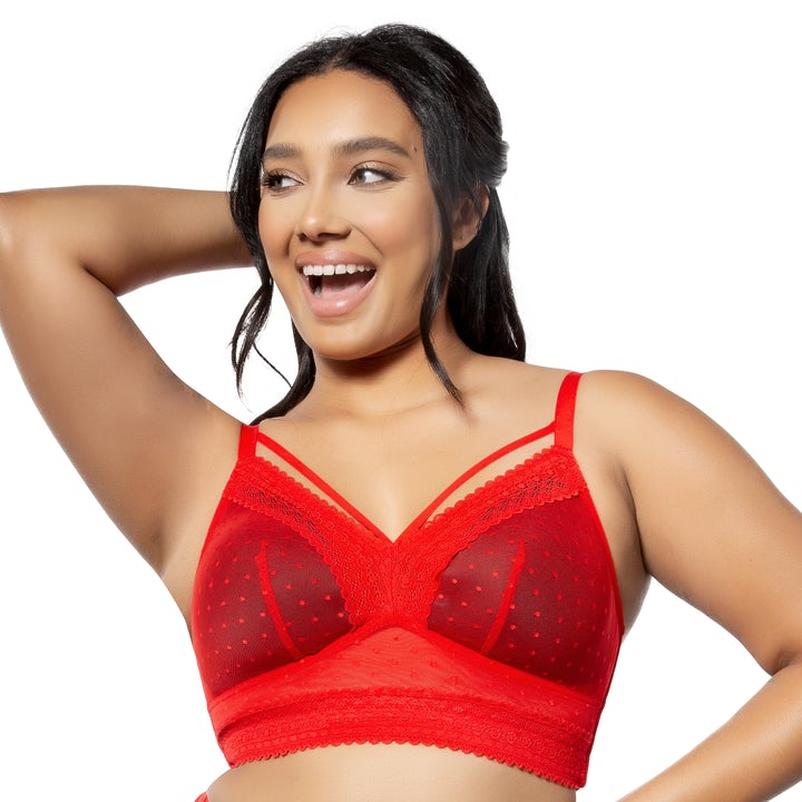 Parfait Mia Dot With Strings Wireless Padded Bralette (Racing Red)