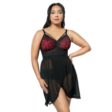 Load image into Gallery viewer, Parfait Mia Lace Wireless Lace Chemise (Black)