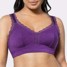 Load image into Gallery viewer, Parfait Dalis Bra Sized Non-Underwire Modal & Lace J-Hook Bralette (Amethyst)