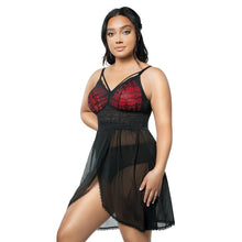 Load image into Gallery viewer, Parfait Mia Lace Wireless Lace Chemise (Black)