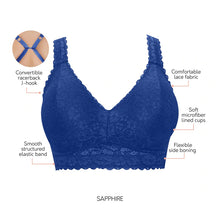 Load image into Gallery viewer, Parfait Adriana Bra Sized Lace Non-Underwire J-Hook Bralette (Sapphire)
