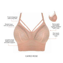 Load image into Gallery viewer, Parfait Mia Dot With Strings Wireless Padded Bralette (Cameo Rose)