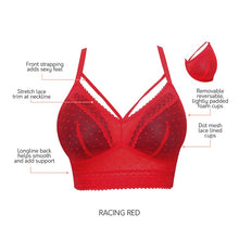 Load image into Gallery viewer, Parfait Mia Dot With Strings Wireless Padded Bralette (Racing Red)