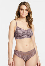 Load image into Gallery viewer, Montelle Cup Sized Non-Underwire Convertible Lace Bralette (Blush, Almond Spice)