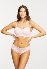 Load image into Gallery viewer, Montelle Cup Sized Non-Underwire Convertible Lace Bralette (Blush, Almond Spice)