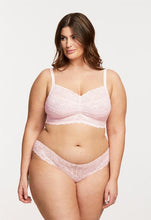 Load image into Gallery viewer, Montelle Cup Sized Non-Underwire Convertible Lace Bralette (Blush, Almond Spice)