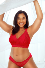 Load image into Gallery viewer, Parfait Adriana Bra Sized Lace Non-Underwire J-Hook Bralette (Racing Red)
